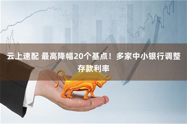 云上速配 最高降幅20个基点！多家中小银行调整存款利率
